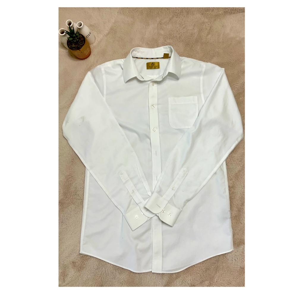 Class Club Gold Label White Button Up Shirt